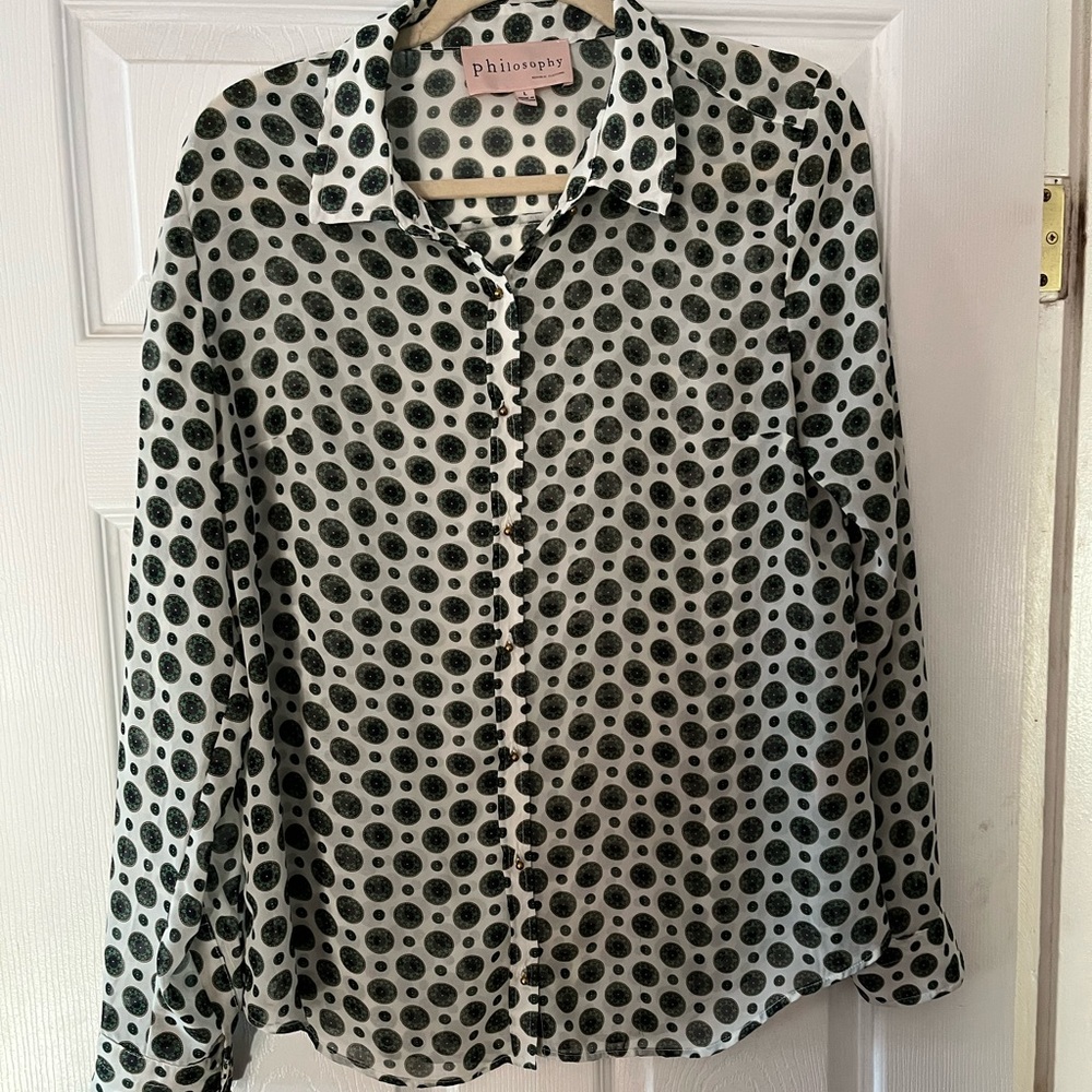 Philosophy sheer blouse.